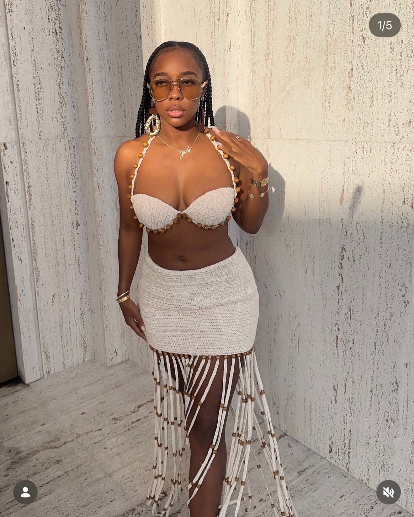 BFlyy Crop Tee — Cream
